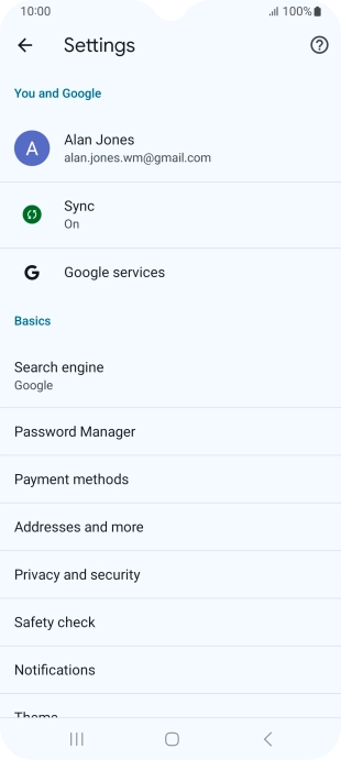 Press Privacy and security. Press Privacy and security.