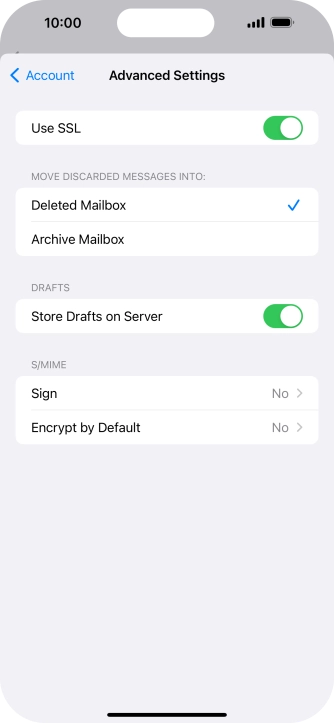 Press the indicator next to 
