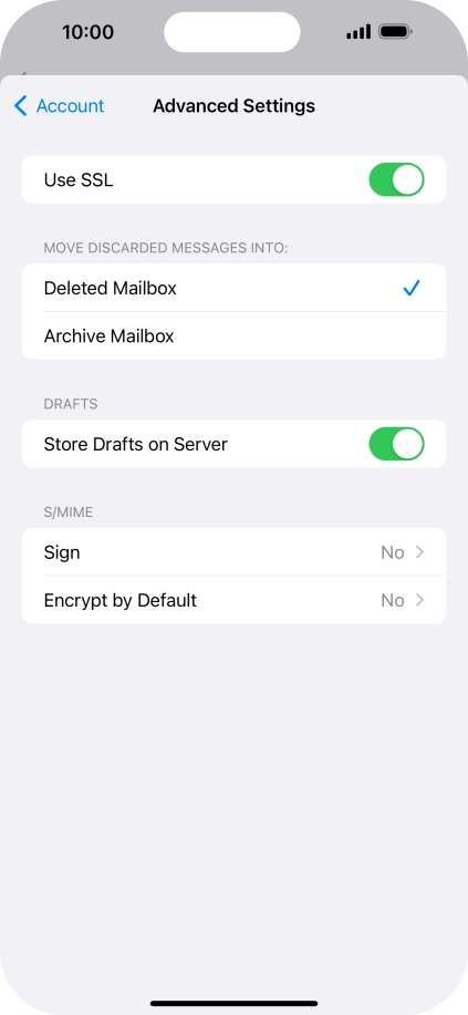 Press the indicator next to 