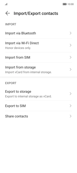 Press Import from SIM.