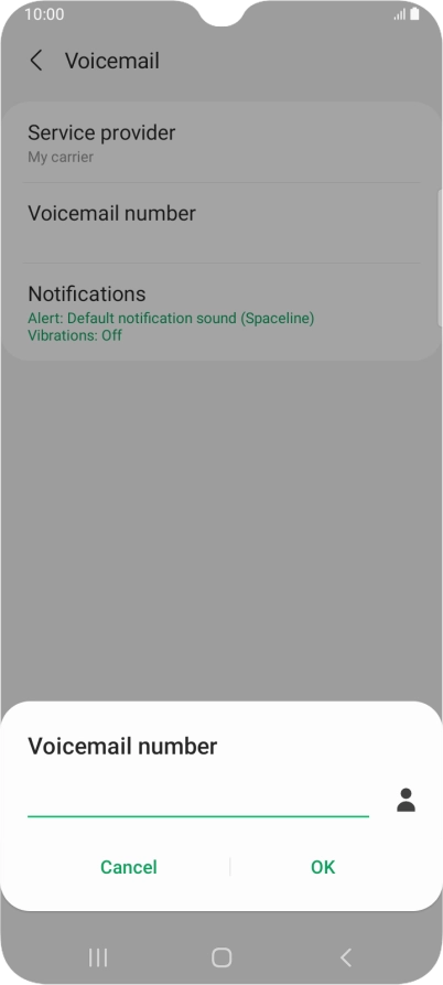 Key in +447836121121 and press OK.