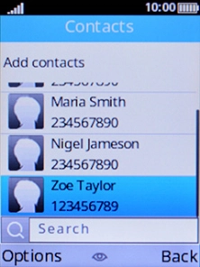 Select the required contact.