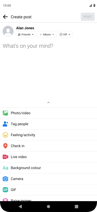 Press the text input field.