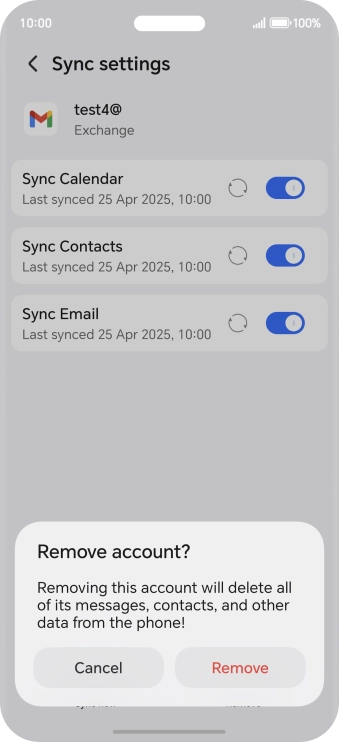 Press Remove. Press Remove.