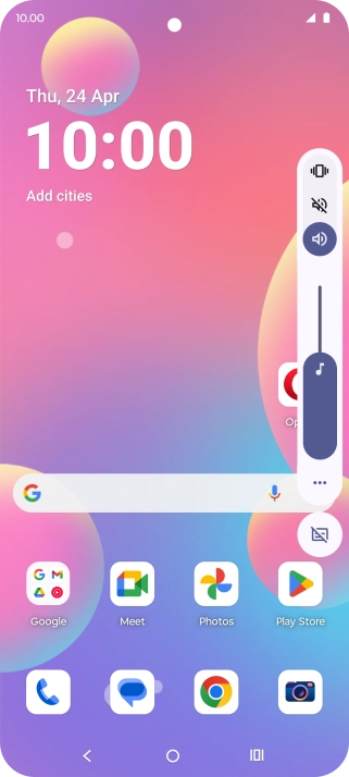 Press the vibration icon to turn on the function.