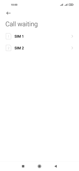 Press the required SIM.