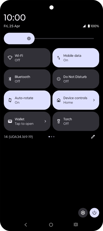Press the settings icon. Press the settings icon.