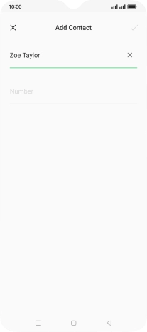 Press Number and key in the required phone number.