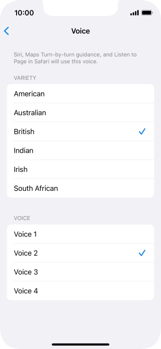 Press the required accent.