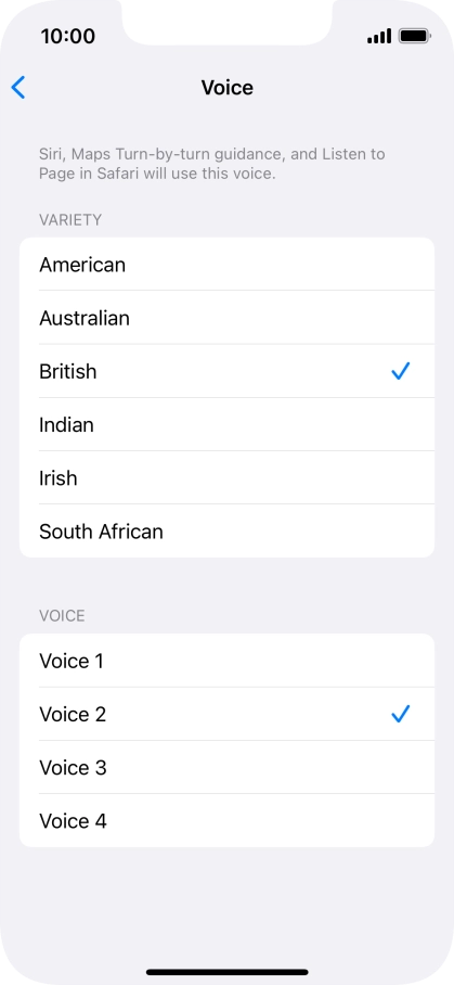 Press the required accent.