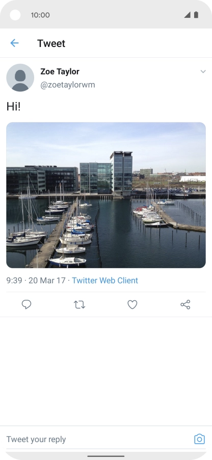 Press the text input field.