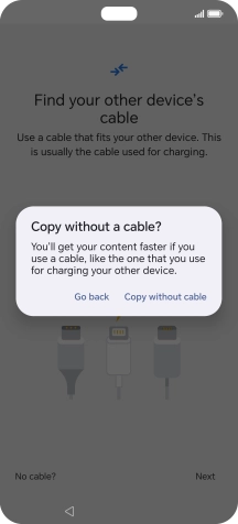 Press Copy without cable.