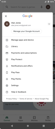 Press Manage apps and device. Press Manage apps and device.