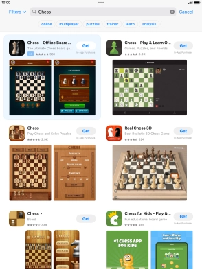 Press the required app.