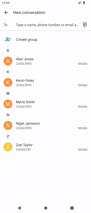 Press the field next to 