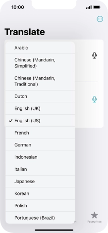 Press the required source language.
