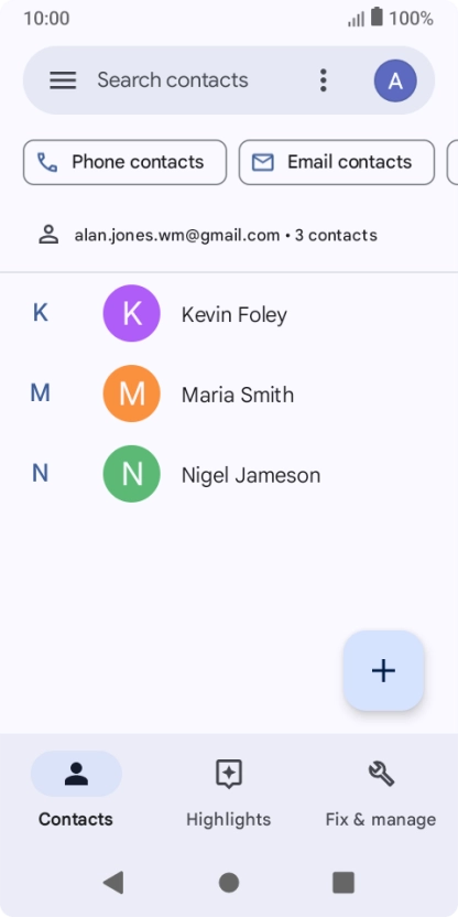 Press the Home key to return to the home screen.