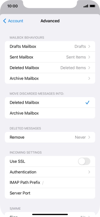 Press the indicator next to 