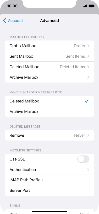 Press the indicator next to 