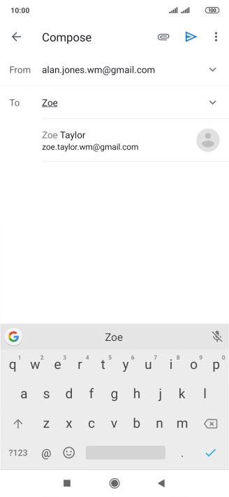 Press the required contact.