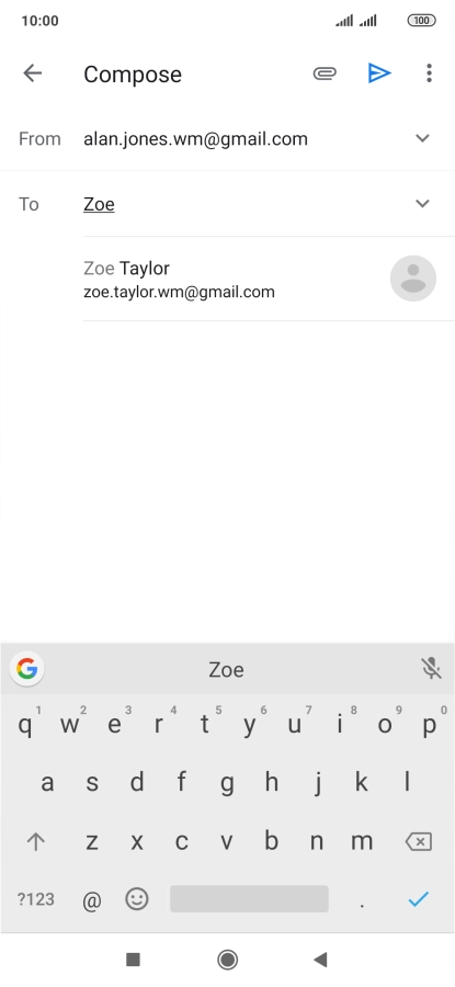 Press the required contact.