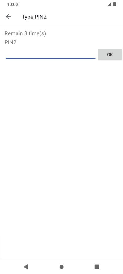 Press PIN2 and key in your PIN2. The default PIN2 is 1111.