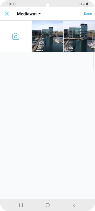 Press the required picture or video clip.