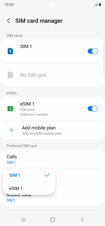 Press the required price plan. Press the required price plan.
