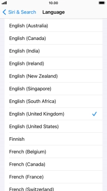 Press the required language.