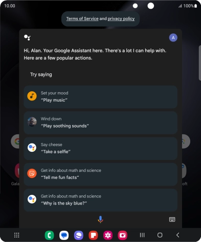Say, in your own words, what you would like your phone to do, e.g.: OPEN [application], CALL [contact], SEARCH FOR [information]. It's not necessary to use a specific command for each function.
