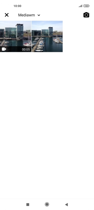 Press the required picture or video clip.