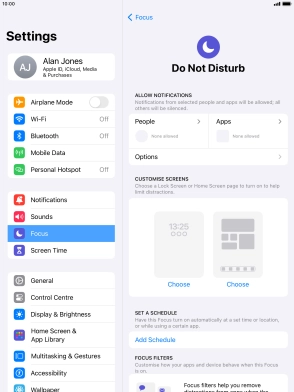 Press People and follow the instructions on the screen to select which contacts you would like to receive calls and notifications from when Do Not Disturb is turned on. Press People and follow the instructions on the screen to select which contacts you would like to receive calls and notifications from when Do Not Disturb is turned on.