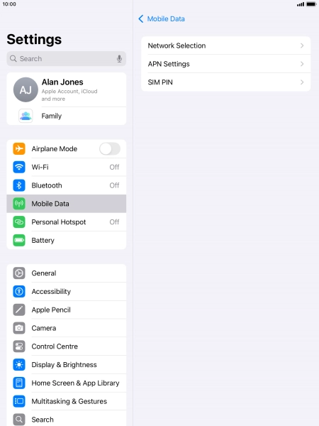 Press APN Settings. Press APN Settings.