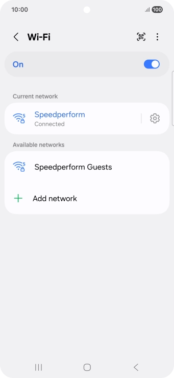 Press the settings icon next to the Wi-Fi network you're connected to.
