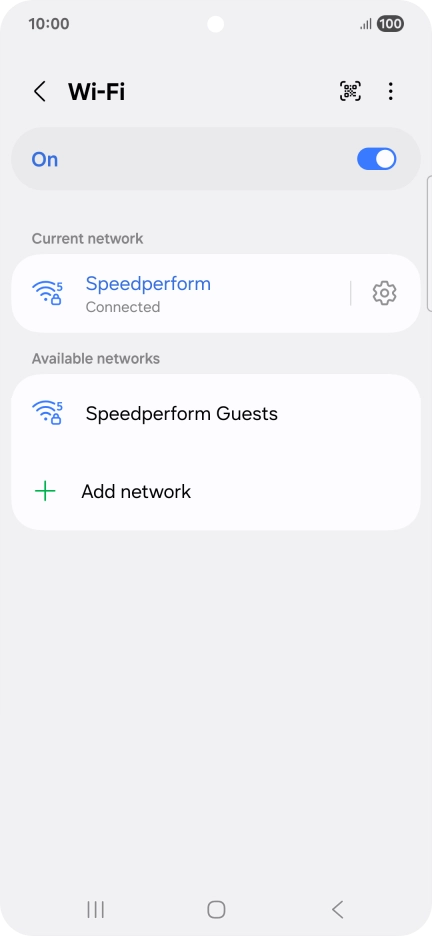Press the settings icon next to the Wi-Fi network you're connected to.
