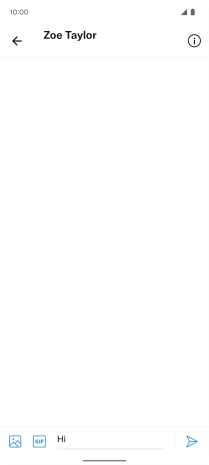 Write the required message and press the send icon.