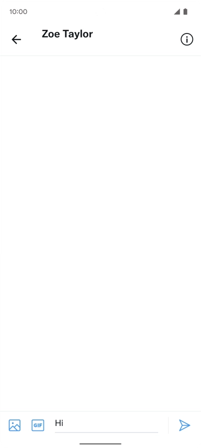 Write the required message and press the send icon.