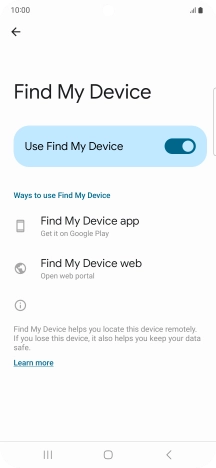 Press the Home key to return to the home screen.