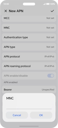 Key in 15 and press OK.