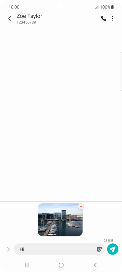 Press the send icon.
