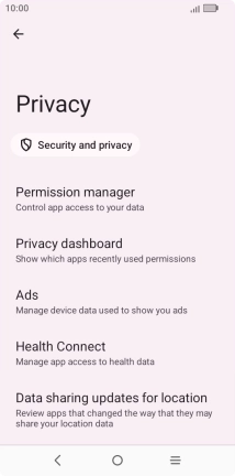 Press Privacy dashboard.