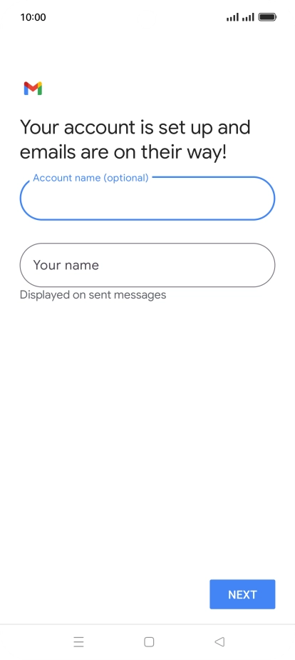 Press Your name and key in the required sender name. Press Your name and key in the required sender name.