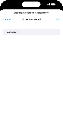 Key in the password for the Wi-Fi network and press Join. Key in the password for the Wi-Fi network and press Join.