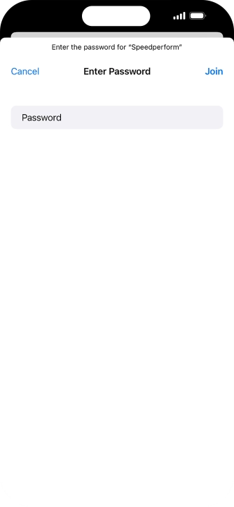 Key in the password for the Wi-Fi network and press Join. Key in the password for the Wi-Fi network and press Join.