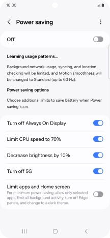 Press the indicators next to the required settings. Press the indicators next to the required settings.