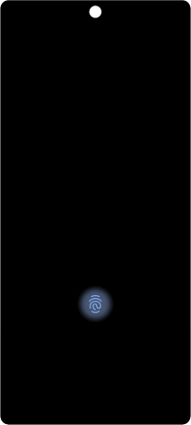 Place your finger on the fingerprint sensor to unlock your phone.