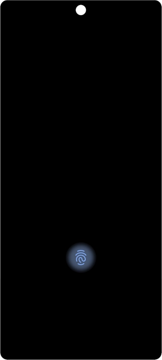 Place your finger on the fingerprint sensor to unlock your phone.
