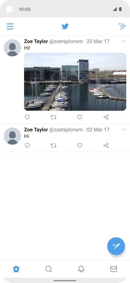 Press the new tweet icon.