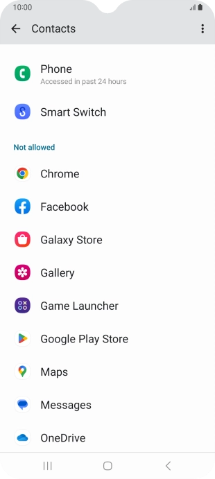 Press the required app.