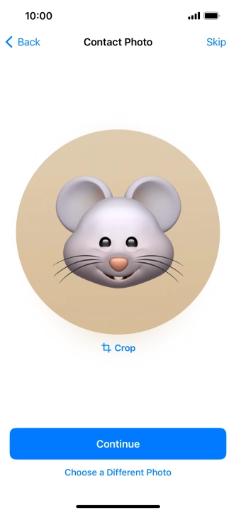 Follow the instructions on the screen to customise the selected picture and press Continue. Follow the instructions on the screen to customise the selected picture and press Continue.